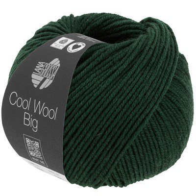 Lana Grossa Cool wool big melange 1613 donker groen opruiming 