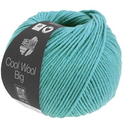 Lana Grossa Cool wool big melange 1614 turquise opruiming 