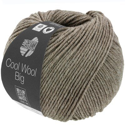 Lana Grossa Cool wool big melange 1621 bruin grijs opruiming 