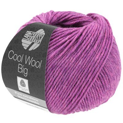 Lana Grossa Cool wool big melange 7351 paars roze opruiming 