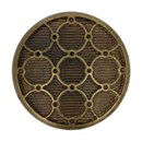 Knoop 15 mm oud goud met rasters