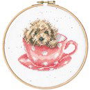 Borduurpakket dieren met 17,8 cm ring - Hannah Dale Teacup Pup