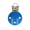 Clip voor speen hout - Blauw (1 stuk)