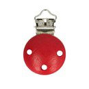 Clip voor speen hout - rood (1 stuk)
