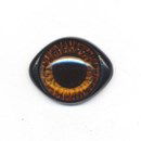 Ogen 10-14 mm bruin ovaal met zwarte rand (1 paar)