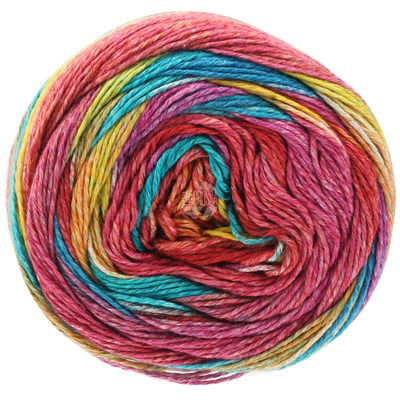Lana Grossa Gomitolo lino 2016 rood, geel groen, aqua opruiming 
