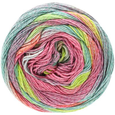 Lana Grossa Gomitolo lino 2012 roze, groen, oud paars opruiming 