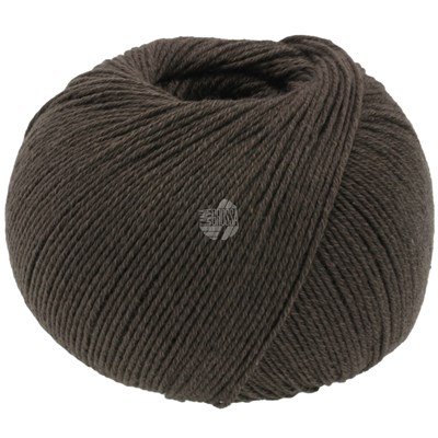 Lana Grossa Cotton wool 9 donker bruin opruiming 