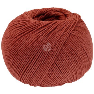 Lana Grossa Cotton wool 15 oranje bruin opruiming 