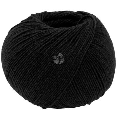 Lana Grossa Cotton wool 17 zwart opruiming 