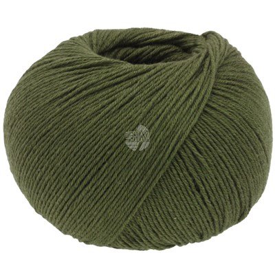 Lana Grossa Cotton wool 18 oud donker groen opruiming 