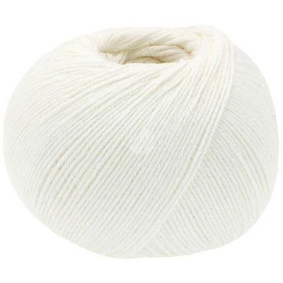 Lana Grossa Cotton wool 11 wit opruiming 