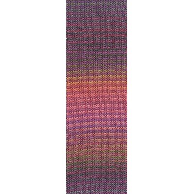 Lang Yarns Mille Colori Socks & Lace Luxe 859.0204 Bordeaux/Dark Green/Salmon