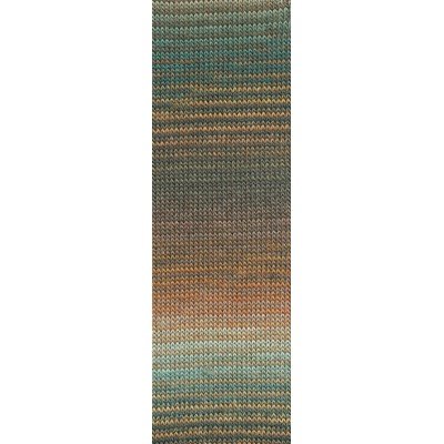Lang Yarns Mille Colori Socks & Lace Luxe 859.0205 Brown/Petrol/Turquoise
