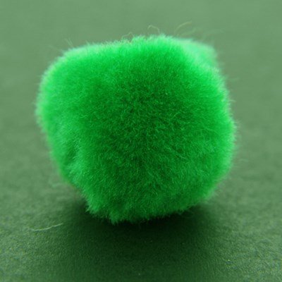 Pompon 25 mm groen lente 40 stuks 