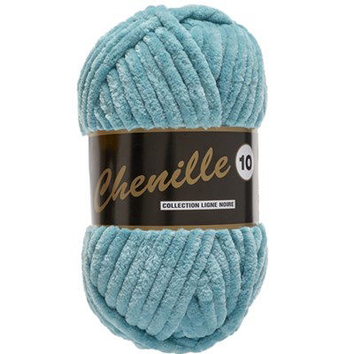 Lammy Yarns Chenille 10 - 457 aqua blauw op=op uit collectie 