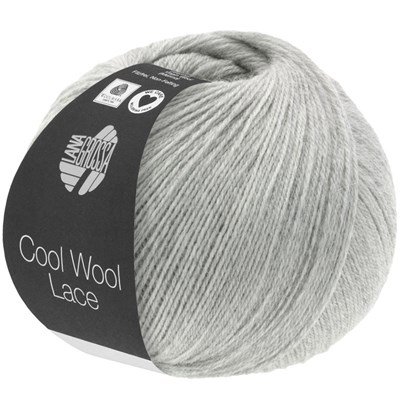 Lana Grossa Cool wool lace 27 lichtgrijs opruiming 