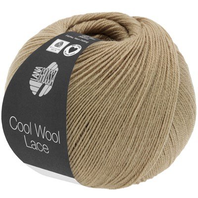 Lana Grossa Cool wool lace 41 lichtbruin opruiming 