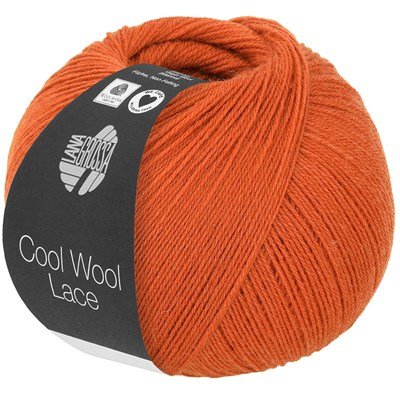 Lana Grossa Cool wool lace 45 roest opruiming 