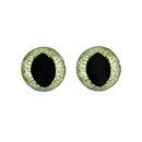 Ogen 12 mm glitter groen (2 paar)