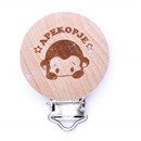 Clip voor speen hout - Apekop (1 stuk)