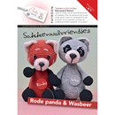 Patroonboekje Sokkenwolvriendjes rode panda en wasbeer