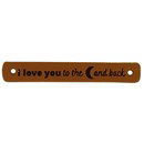 Leren Label - I love you to the moon and back 004 Cognac 7 a 1 cm (2 stuks)