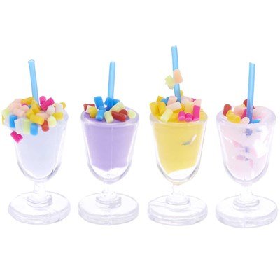 Miniatuur ijsjes in glas 4 stuks - 500516