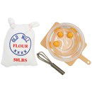 Miniatuur meel, garde, onderzetter en bakpan - rico 500382