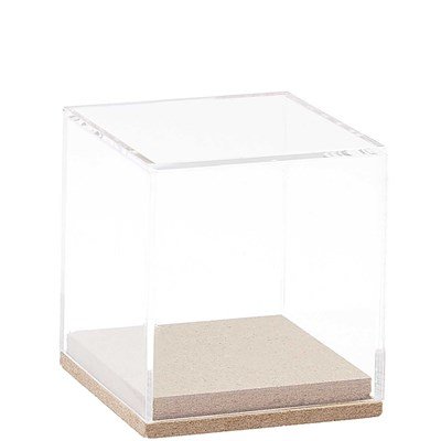 Plastic kubus vierkant 6,5x6x6 cm