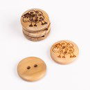Knoop 15 mm hout met schaapje - 627