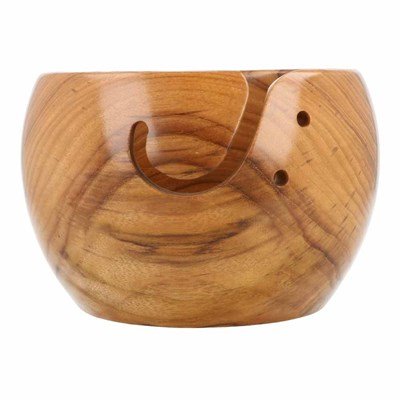 Kluwenhouder - yarn bowl mangohout 17,5 a 12 cm 23368