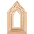 MDF huisjes lijst (6 delig) 100201