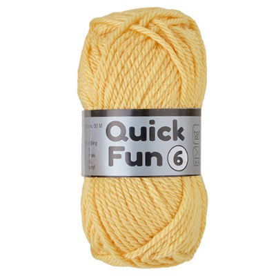 Lammy Yarns Quick Fun 6 - 510 zacht geel