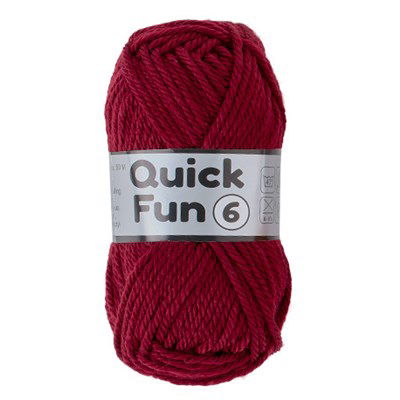 Lammy Yarns Quick Fun 6 - 042 donker rood