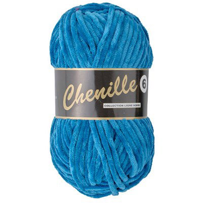 Lammy Yarns Chenille 6 - 459 helder blauw