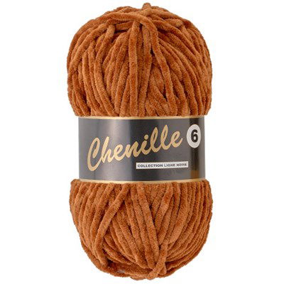 Lammy Yarns Chenille 6 - 114 oranje bruin