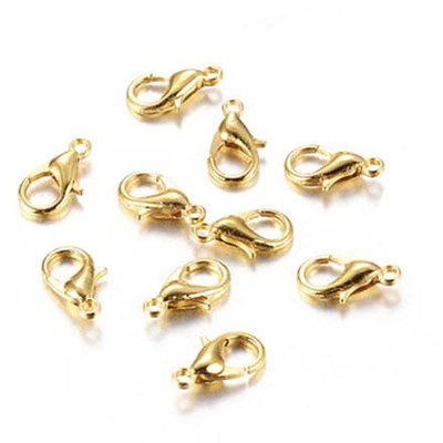 kettingsluiting 15 mm goud kleur 10 stuks 