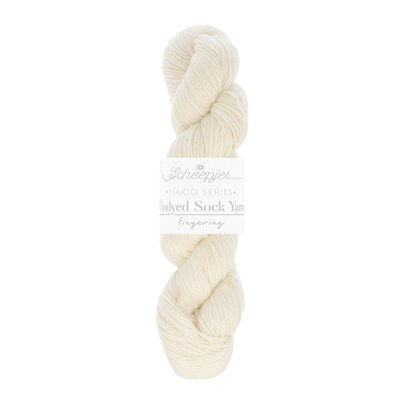 Scheepjes Nakid S. Undyed Sock Yarn Fingering 01 - 100 gram