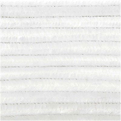 Chenille 9 mm - 50 cm wit 10 stuks 