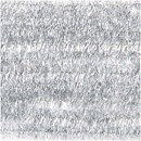 Chenille 9 mm - 50 cm glitter zilver (10 stuks)