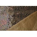 Fur Crocodile Rainbow Foil Mokka Bruin (50 cm)