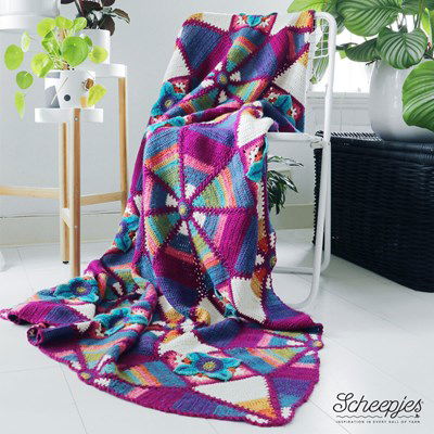 Scheepjes Royal Garden blanket - Stone Washed