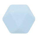 kraal hout hexagon 17 mm 258 licht blauw (5 kralen)