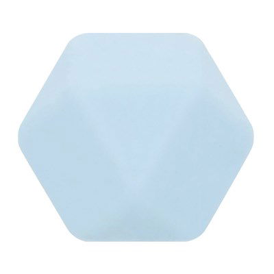 kraal hout hexagon 17 mm 258 licht blauw 5 kralen 