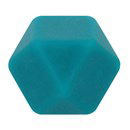 kraal hout hexagon 17 mm 377 petrol blauw (5 kralen)