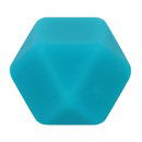 kraal hout hexagon 17 mm 287 aqua blauw (5 kralen)