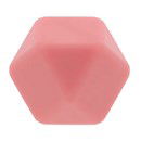 kraal hout hexagon 17 mm 748 roze (5 kralen)