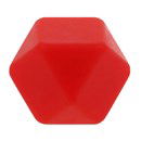kraal hout hexagon 17 mm 722 rood (5 kralen)