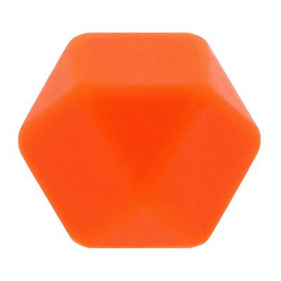 kraal hout hexagon 17 mm 693 oranje 5 kralen 